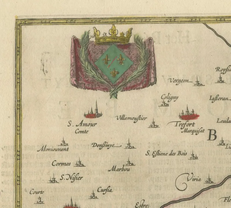 Pamono The Principality of Dombes by Jan Jansson, 1636> Wall Decor