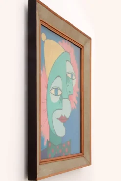 Pamono The Two Faces Painting by Michel Guérin in the style of Picasso><noscript><img width=