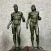 Pamono The Warriors of Riace, 20th Century, Cast Iron with Bronze Patina, Set of 2> Classical|Sculpture