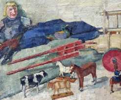 New Pamono Theodor Schindler, Still Life with Toys, 1910, Impressionism