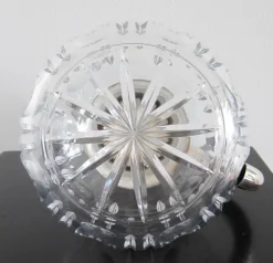 Pamono Thick Crystal and Silver Carafe from Val-Saint-Lambert, 1930s> Bottles, Carafes & Jugs