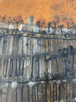 Pamono Théo Tobiasse, Venice. St. Mark's Square, Gouache on Paper