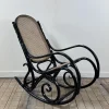 Pamono Thonet Rocking Chair in Blackened Curved Wood and Cane, 1900s by Michael Thonet, 1890s> Rocking Chairs