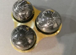 Sale Pamono Three Balls Sculpture in Marquina Marble by Valenti and C. Milan, 1970s, Set of 4