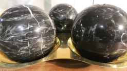 Sale Pamono Three Balls Sculpture in Marquina Marble by Valenti and C. Milan, 1970s, Set of 4