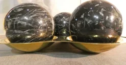 Sale Pamono Three Balls Sculpture in Marquina Marble by Valenti and C. Milan, 1970s, Set of 4