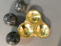 Sale Pamono Three Balls Sculpture in Marquina Marble by Valenti and C. Milan, 1970s, Set of 4