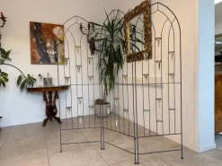 Pamono Three-Part Metal Screen> Room Dividers & Screens