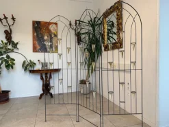 Pamono Three-Part Metal Screen> Room Dividers & Screens