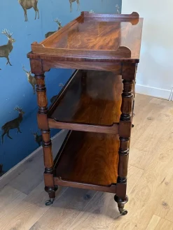 Pamono Three-Tiered Shelf in Mahogany><noscript><img width=