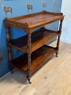 Pamono Three-Tiered Shelf in Mahogany><noscript><img width=