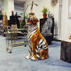 Pamono Tiger Statue in Ceramic by Ceramiche Boxer><noscript><img width=