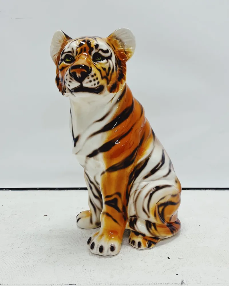 Clearance Pamono Tiger Statue in Ceramic from Ceramiche Boxer