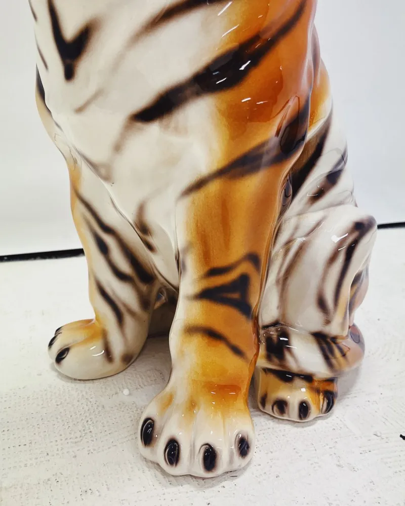 Clearance Pamono Tiger Statue in Ceramic from Ceramiche Boxer