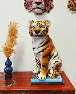 Clearance Pamono Tiger Statue in Ceramic from Ceramiche Boxer