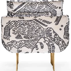 Pamono Tiger Velvet Lounge Chair with Cast Brass Legs by Egg Designs><noscript><img width=