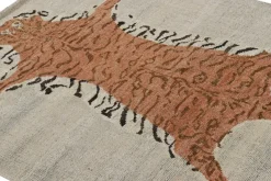 Pamono Tiger-Skin Rug in Beige from R&K Principal Jahanshah Nazmiyal> Carpets & Textiles|Carpets & Textiles