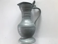 Sale Pamono Tin Jug with a Lid Decorated with Acorns, 1890s