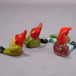 Pamono Tiny Terracotta Garden Gnomes, Germany, 1950s, Set of 4><noscript><img width=