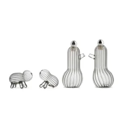 Pamono Tipì e Tidò & Lilì e Lulù Sets for Condiments in Blown Glass by Matteo Cibic for Paola C., Set of 4