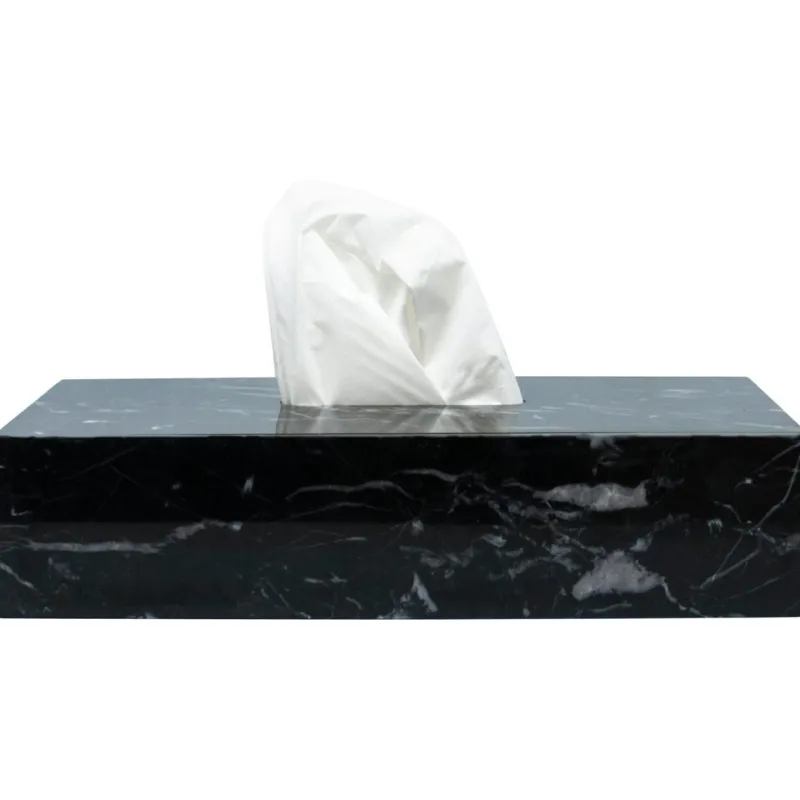 Discount Pamono Tissue Box Cover in Black Marble