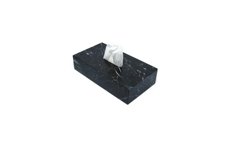 Discount Pamono Tissue Box Cover in Black Marble