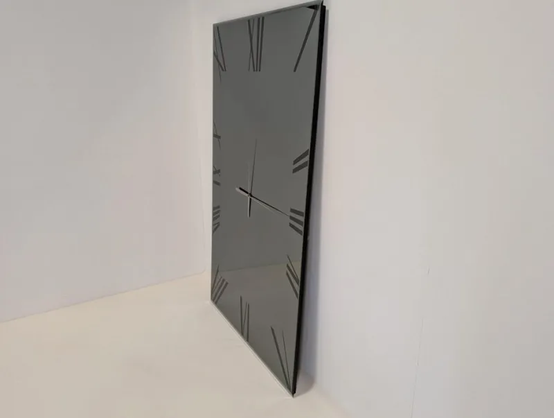 Clearance Pamono Titanium Mirror Clock from Reflex Angelo