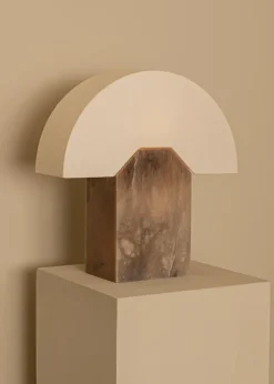 Pamono Tobacco Alabaster Edna Table Lamp by Simone & Marcel> Table Lamps