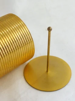 Pamono Tobacco Jar Box in Gilded Brass by Brilux for Dunhill, Switzerland, 1950s><noscript><img width=
