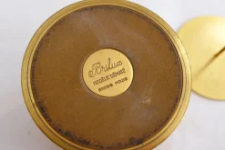 Pamono Tobacco Jar Box in Gilded Brass by Brilux for Dunhill, Switzerland, 1950s><noscript><img width=