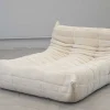 New Pamono Togo Chaise Lounge in Bouclette White Fabric attributed to Michel Ducaroy for Ligne Roset, 1974