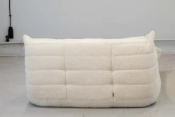 New Pamono Togo Chaise Lounge in Bouclette White Fabric attributed to Michel Ducaroy for Ligne Roset, 1974