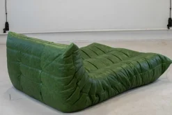 Best Pamono Togo Chaise Lounge in Greenleather attributed to Michel Ducaroy for Ligne Roset, 1974