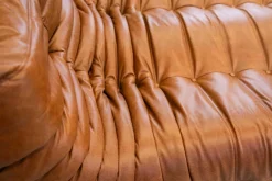 Pamono Togo Chaise Lounge in Pine Leather by Michel Ducaroy for Ligne Roset, 1974><noscript><img width=
