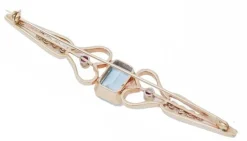 Pamono Topaz, Rubies, Diamonds and Rose Gold Brooch><noscript><img width=