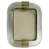 Outlet Pamono Torchon Picture Frame in Murano Glass and Brass by Simoeng