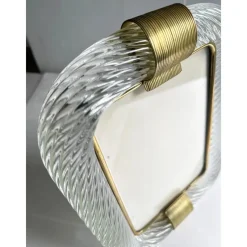 Outlet Pamono Torchon Picture Frame in Murano Glass and Brass by Simoeng