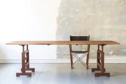 Pamono Torre Table With Trestles By Enrico Tonucci, Tonucci Collection><noscript><img width=