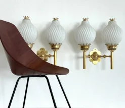 Pamono Tortiglioni Wall Sconces by Naborre Corno and Angelo Lelii for Arredoluce, 1961, Set of 2
