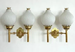 Pamono Tortiglioni Wall Sconces by Naborre Corno and Angelo Lelii for Arredoluce, 1961, Set of 2