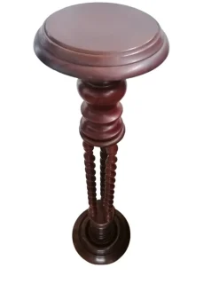 Pamono Tortile Spiral Wooden Column, 1950s> Pedestals And Columns