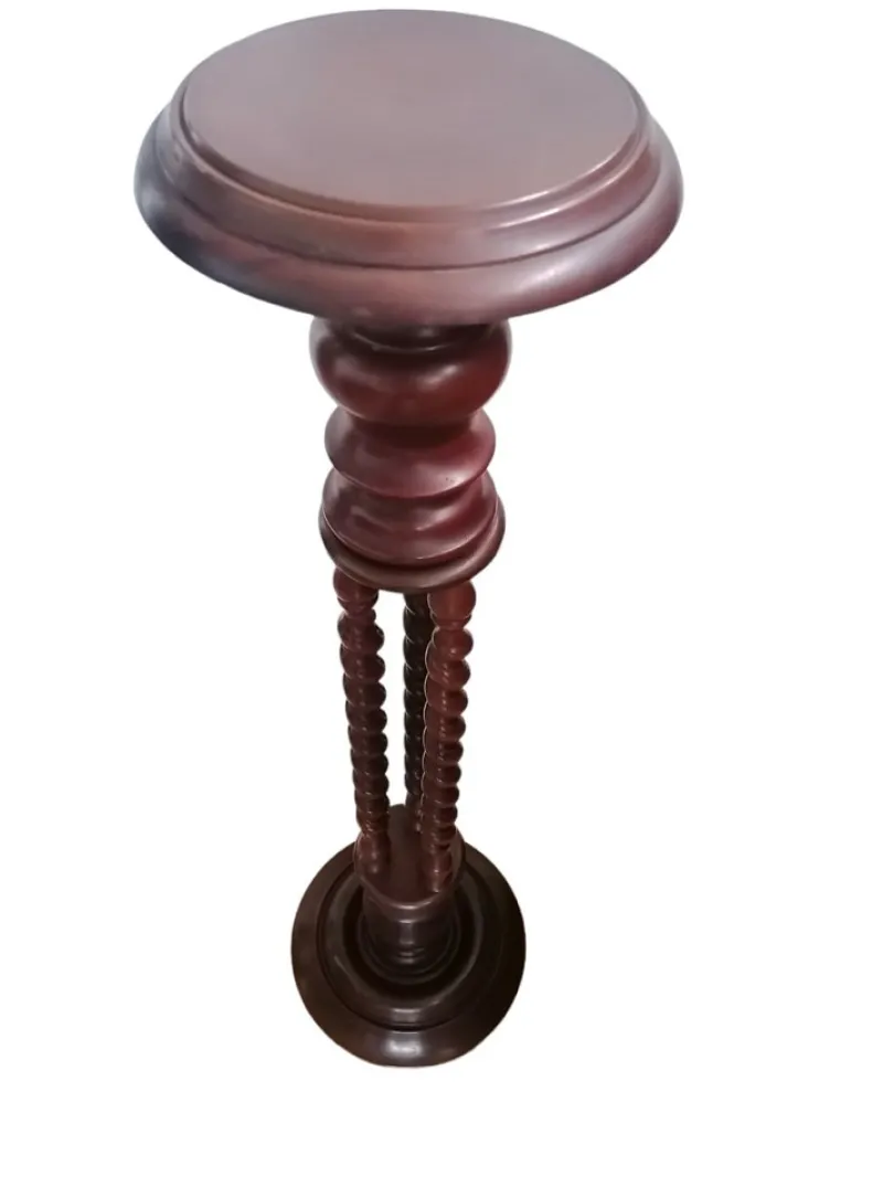 Pamono Tortile Spiral Wooden Column, 1950s> Pedestals And Columns