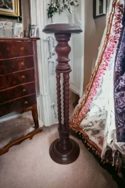 Pamono Tortile Spiral Wooden Column, 1950s><noscript><img width=