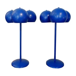 Best Pamono Totembal Table Lamps in Blue by Juanma Lizana, Set of 2