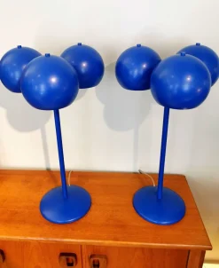 Best Pamono Totembal Table Lamps in Blue by Juanma Lizana, Set of 2