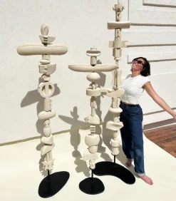 Pamono Totems by Olivia Cognet, Set of 3><noscript><img width=