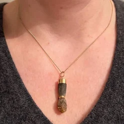 Pamono Touch Wood Mano Figa Charm Pendant, 1930s><noscript><img width=