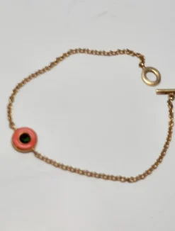 Online Pamono Tourmaline and Gold Chain Bracelet, 2000s