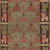 Outlet Pamono Traditional Geometric Green and Red Wool Rug from R&K Principal Jahanshah Nazmiyal