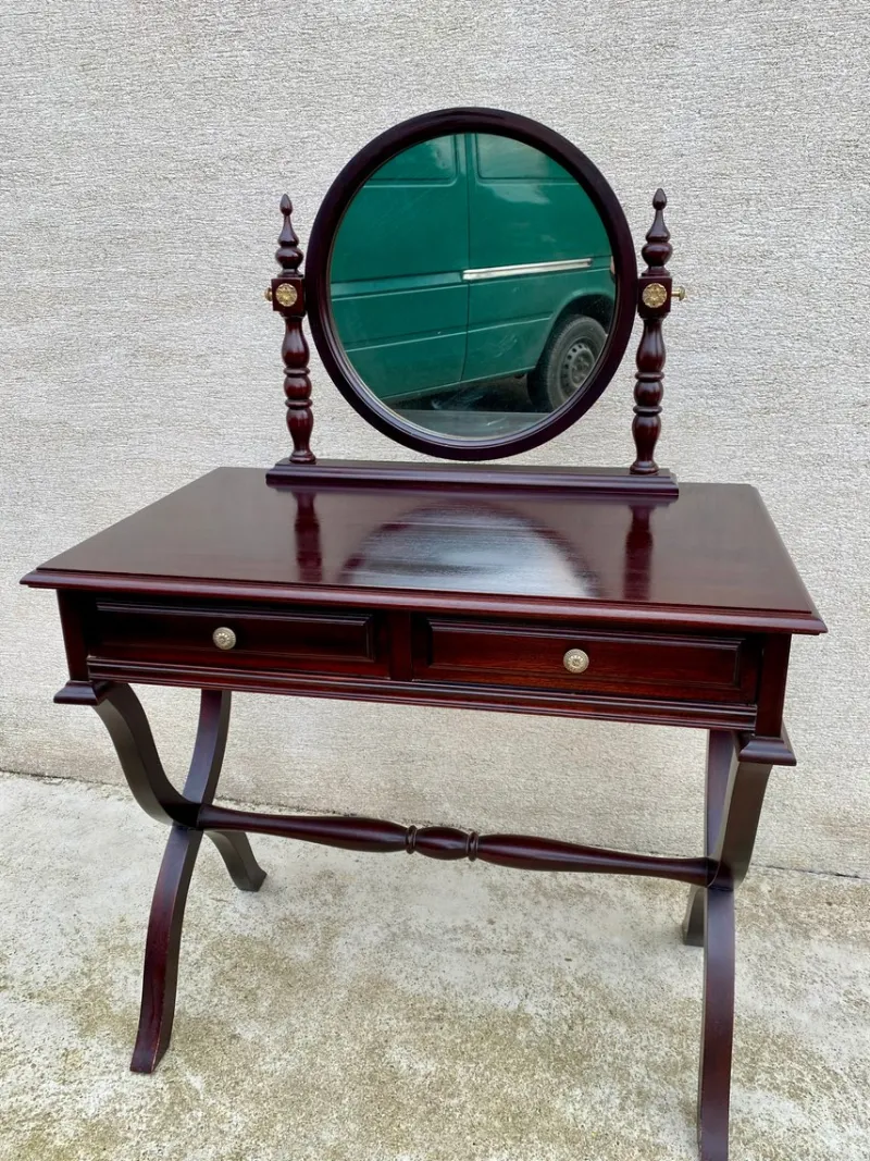 Pamono Traditional Style Wood Dressing Table with Two Drawers, 1960s> Dressing Tables